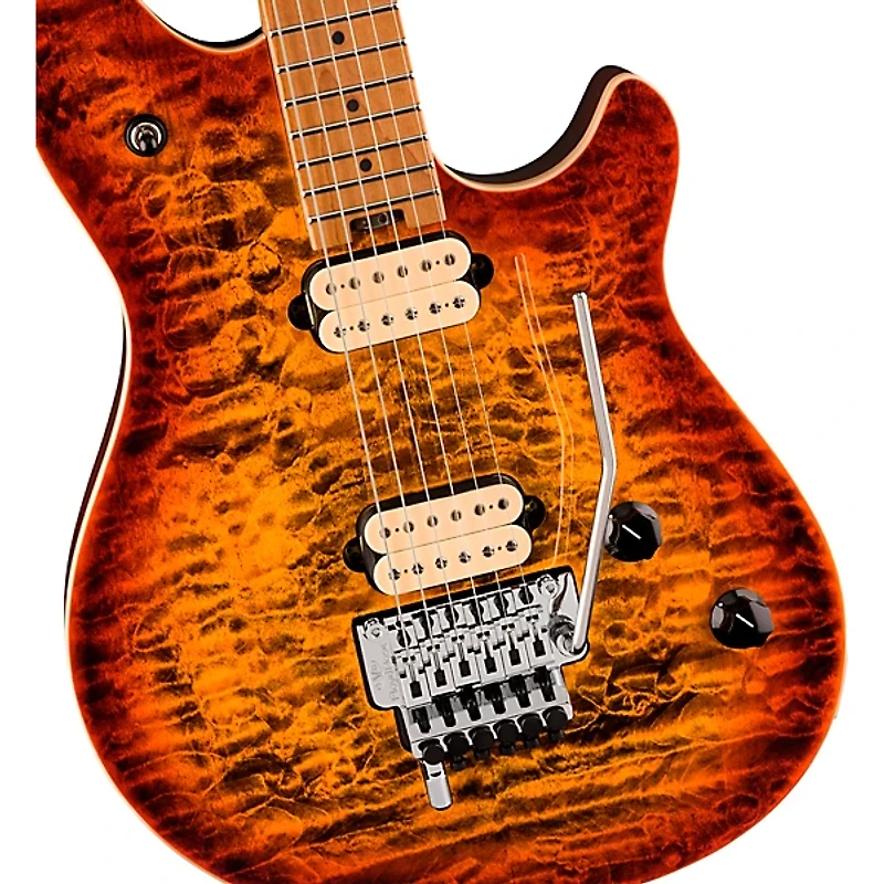 EVH Wolfgang Special QM Baked Maple Fingerboard Electric Guitar Tiger Eye Glow