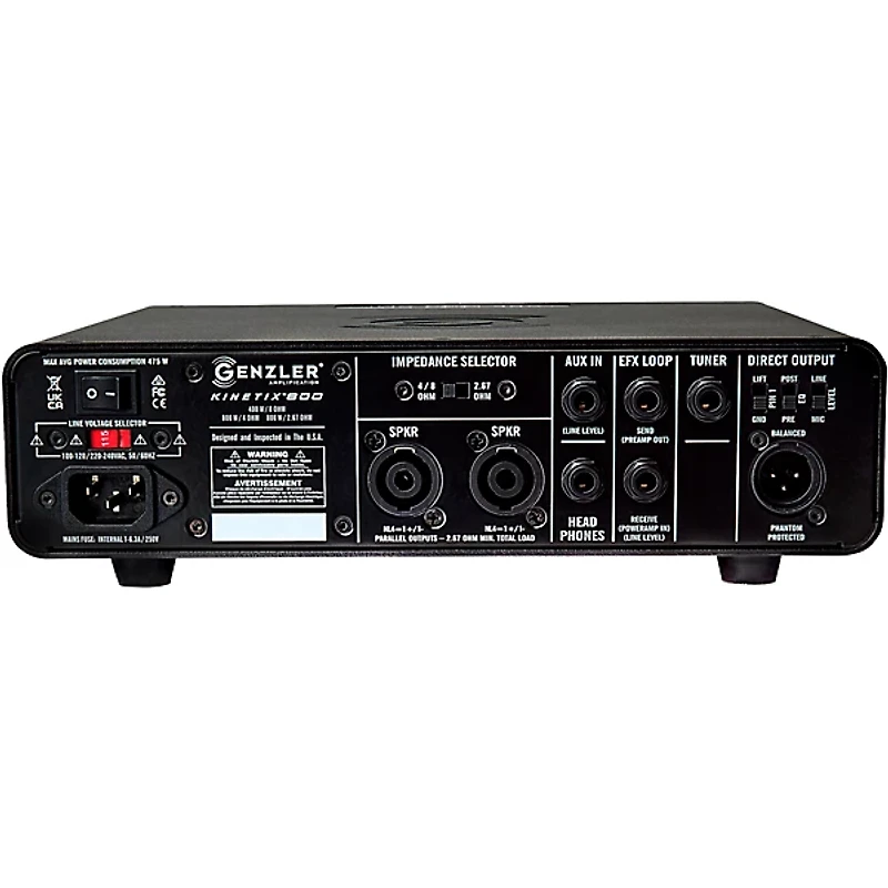 Genzler Amplification Kinetix 800 800W Bass Amp Head Black