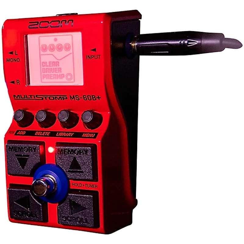 Zoom MS-60B+ MultiStomp Bass Effects Pedal - Red