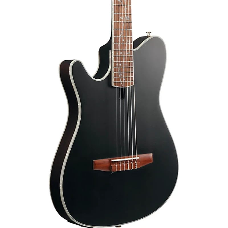 Ibanez TOD10NL Tim Henson Signature Left-Handed Nylon-String Acoustic-Electric Guitar Transparent Black Flat