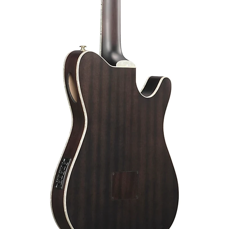 Ibanez TOD10NL Tim Henson Signature Left-Handed Nylon-String Acoustic-Electric Guitar Transparent Black Flat