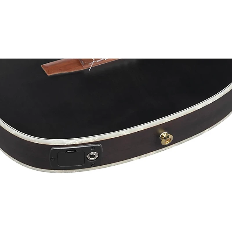 Ibanez TOD10NL Tim Henson Signature Left-Handed Nylon-String Acoustic-Electric Guitar Transparent Black Flat