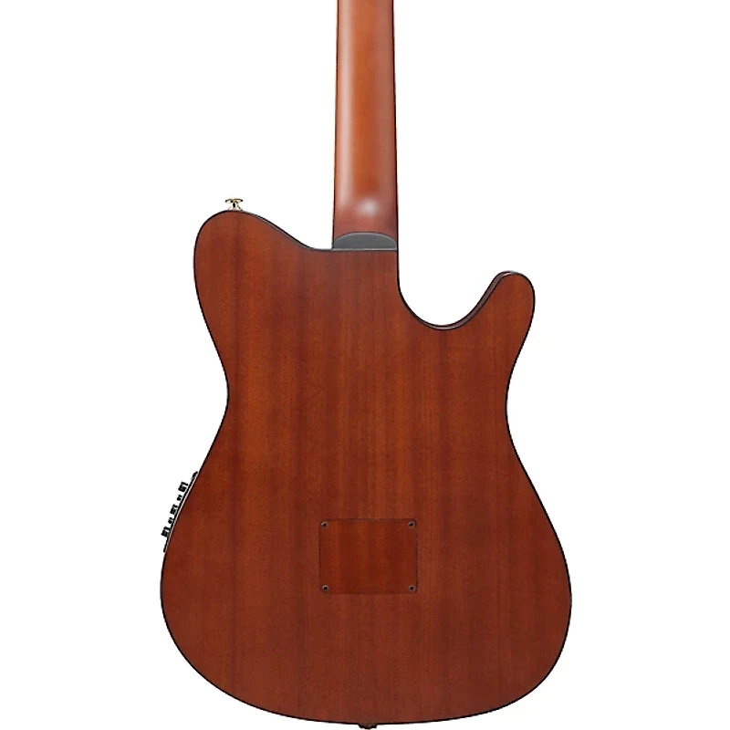 Ibanez FRH10NL Left-Handed Nylon-String Acoustic-Electric Guitar Brown Sunburst Flat