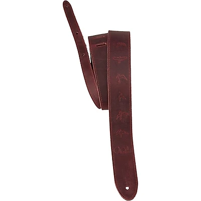 PRS Birds Reversible Garment Leather & Suede Guitar Strap
