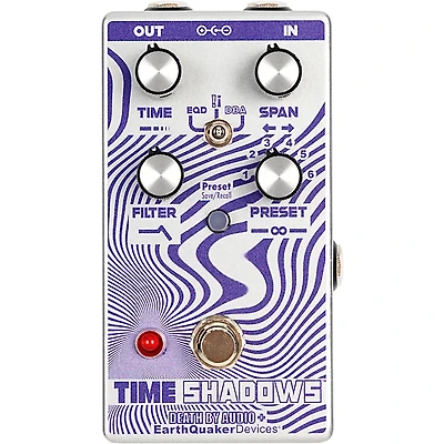 EarthQuaker Devices Time Shadows II Subharmonic Multi-Delay Resonator Effects Pedal Purple and Silver