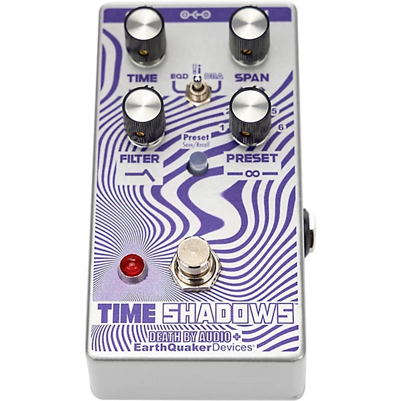 EarthQuaker Devices Time Shadows II Subharmonic Multi-Delay Resonator Effects Pedal Purple and Silver