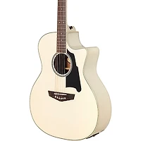 D'Angelico Premier Gramercy Grand Auditorium Acoustic-Electric Guitar Gloss White Wash
