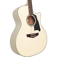D'Angelico Premier Gramercy Grand Auditorium Acoustic-Electric Guitar Gloss White Wash
