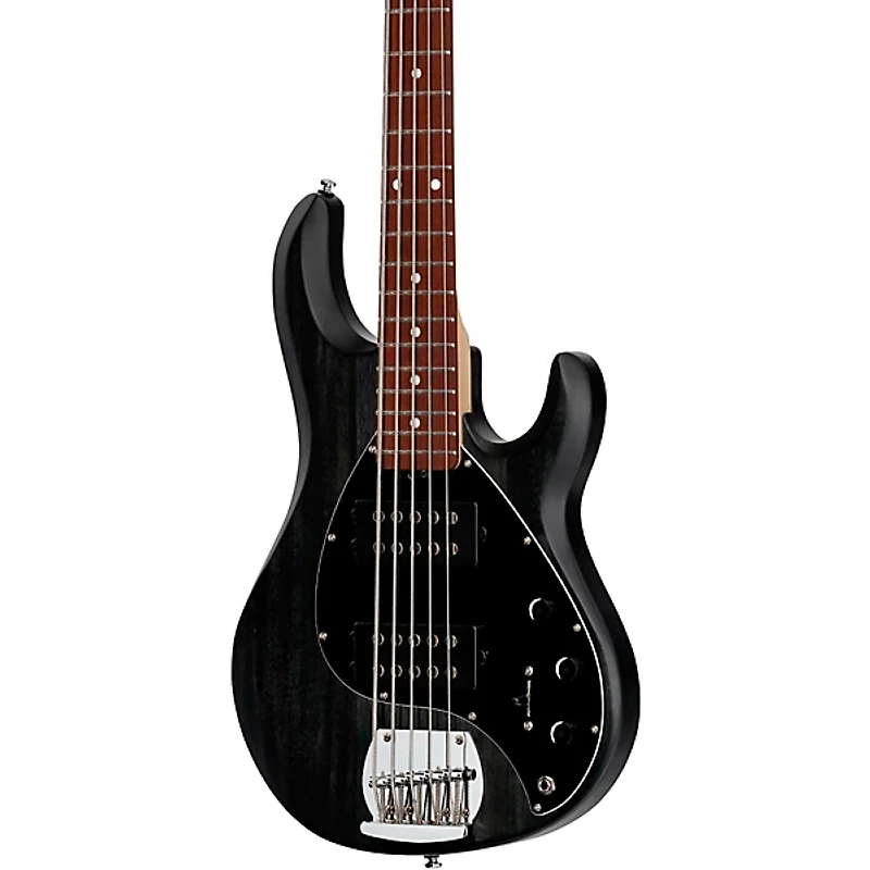 Sterling by Music Man StingRay RAY5HH Limited-Edition 5-String Bass Guitar Trans Black Satin