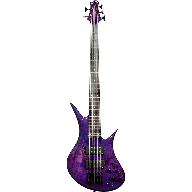 Legator Helio 5 String Bass Super Shred Series Electric Guitar Magenta Burl