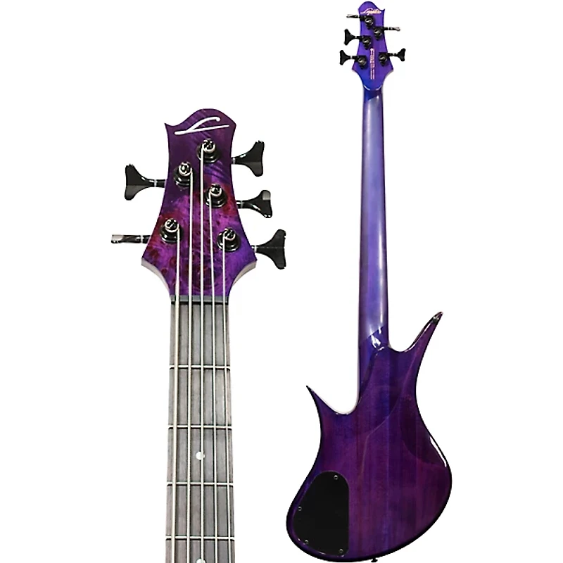 Legator Helio 5 String Bass Super Shred Series Electric Guitar Magenta Burl