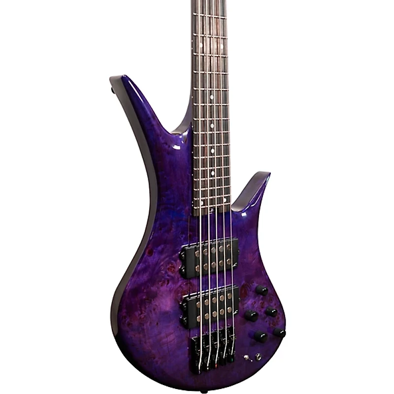 Legator Helio 5 String Bass Super Shred Series Electric Guitar Magenta Burl