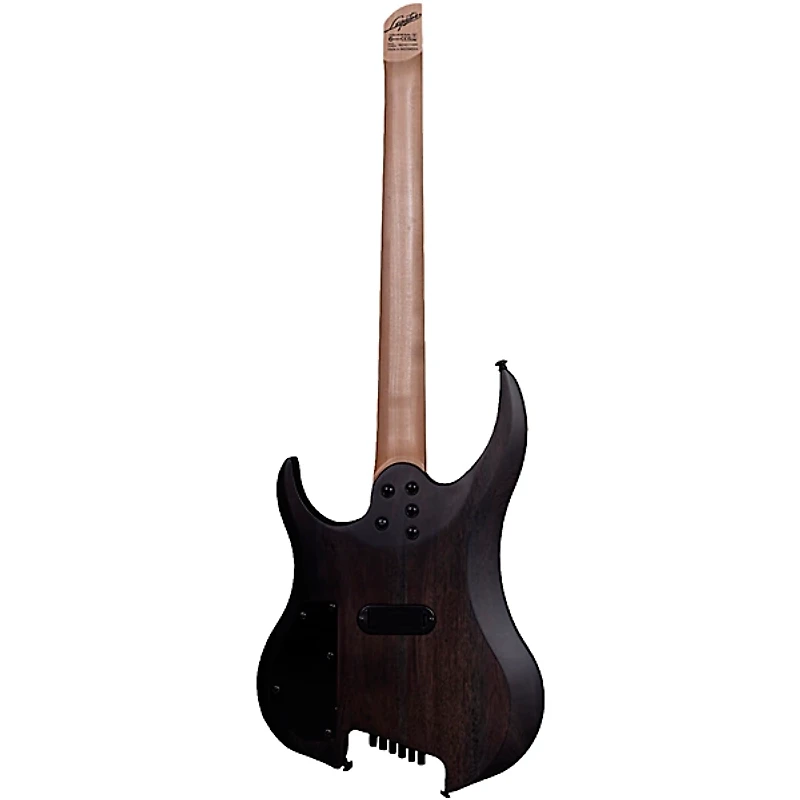 Legator Ghost 6 String Multi-Scale Super Shred Series Flamed Maple Electric Guitar Black