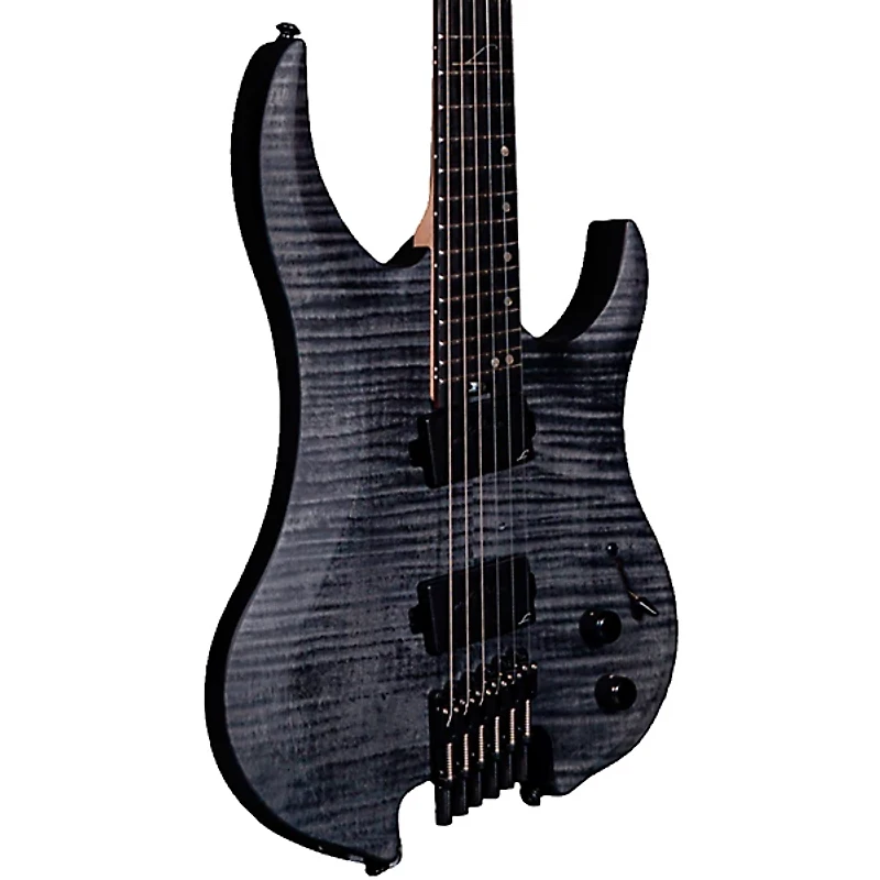 Legator Ghost 6 String Multi-Scale Super Shred Series Flamed Maple Electric Guitar Black