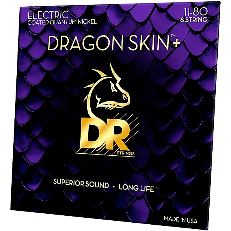 DR Strings Dragon Skin+ Coated Accurate Core Technology -String Nickel Electric Guitar Strings