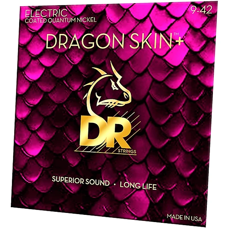 DR Strings Dragon Skin+ Coated Accurate Core Technology 6-String Nickel Electric Guitar Strings
