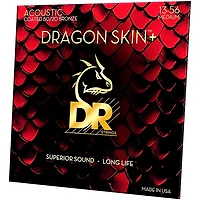 DR Strings Dragon Skin+ Coated Accurate Core Technology 6-String 80/20 Acoustic Guitar Strings