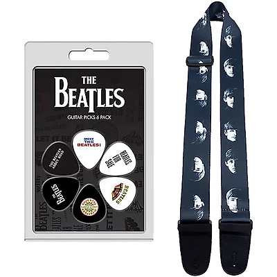 Perri's The Beatles Guitar Strap and Picks Licensed Bundle
