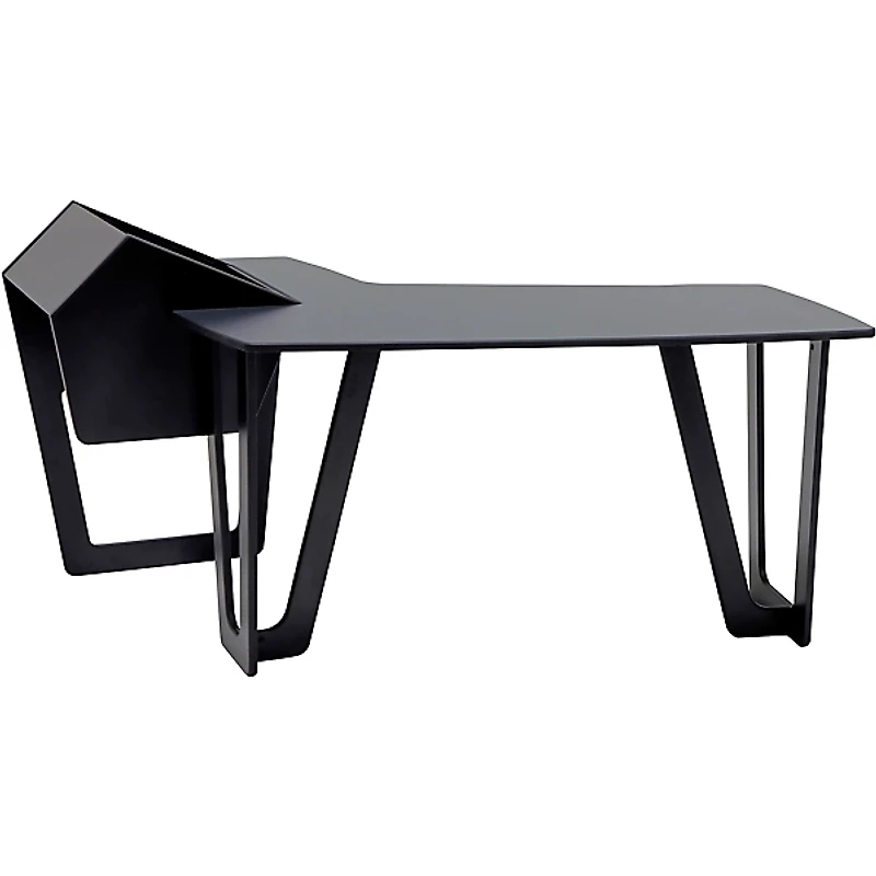 Argosy AIRE Edit Workstation with 8ru Rack on Right, Hautelink Desktop, Black Legs