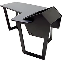 Argosy AIRE Edit Workstation with 8ru Rack on Right, Hautelink Desktop, Black Legs