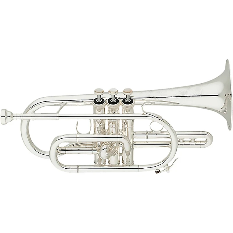 S.E. SHIRES Model 7B Custom Series Professional Bb Cornet Silver plated Yellow Brass Bell
