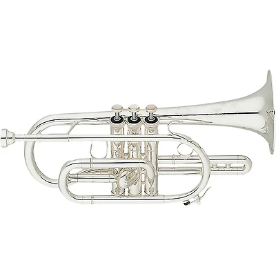 S.E. SHIRES Model 7B Custom Series Professional Bb Cornet Silver plated Yellow Brass Bell