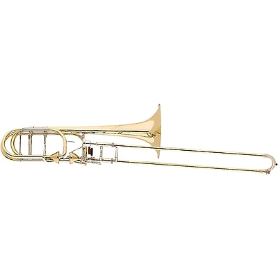 S.E. SHIRES Custom Series Professional Bass Trombone with Axial-Flow Valves Lacquer Yellow Brass Bell