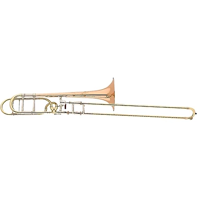 S.E. SHIRES Vintage Elkhart Custom Series Professional F-Attachment Tenor Trombone with Dual Bore Valve Lacquer Red Brass Bell