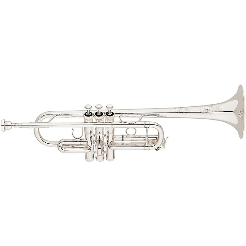 S.E. SHIRES Model 401 Custom Series Professional C Trumpet Silver plated Yellow Brass Bell