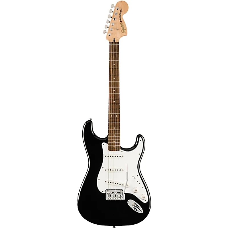 Squier Affinity Series Stratocaster Electric Guitar Pack With Fender Mustang Micro Black