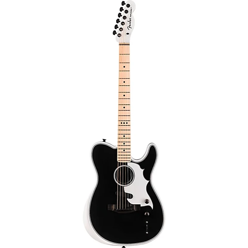 Fender Jack White Signature Triplesonic Limited-Edition Acoustasonic Telecaster Acoustic-Electric Guitar Arctic White