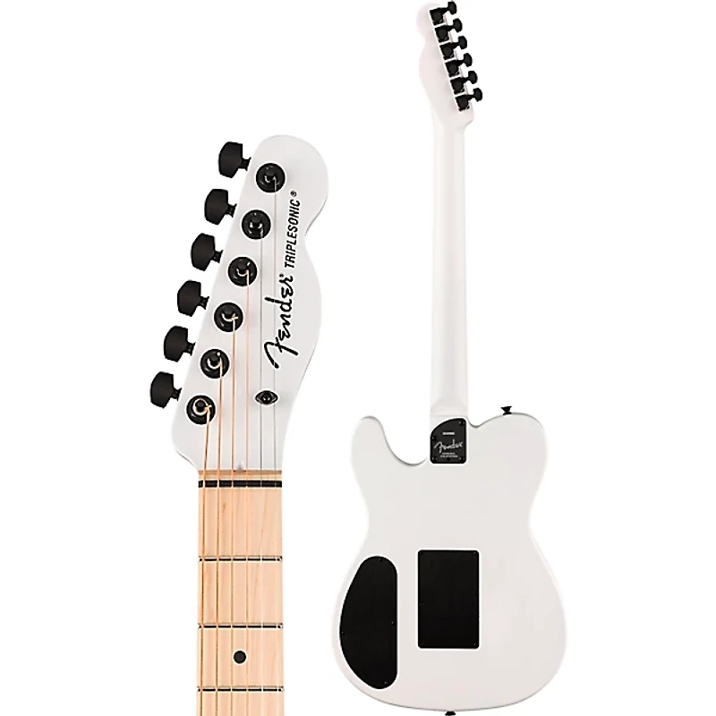 Fender Jack White Signature Triplesonic Limited-Edition Acoustasonic Telecaster Acoustic-Electric Guitar Arctic White
