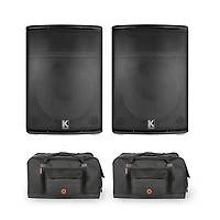 Kustom PA KPX15 15" Passive Speakers With Road Runner Bags