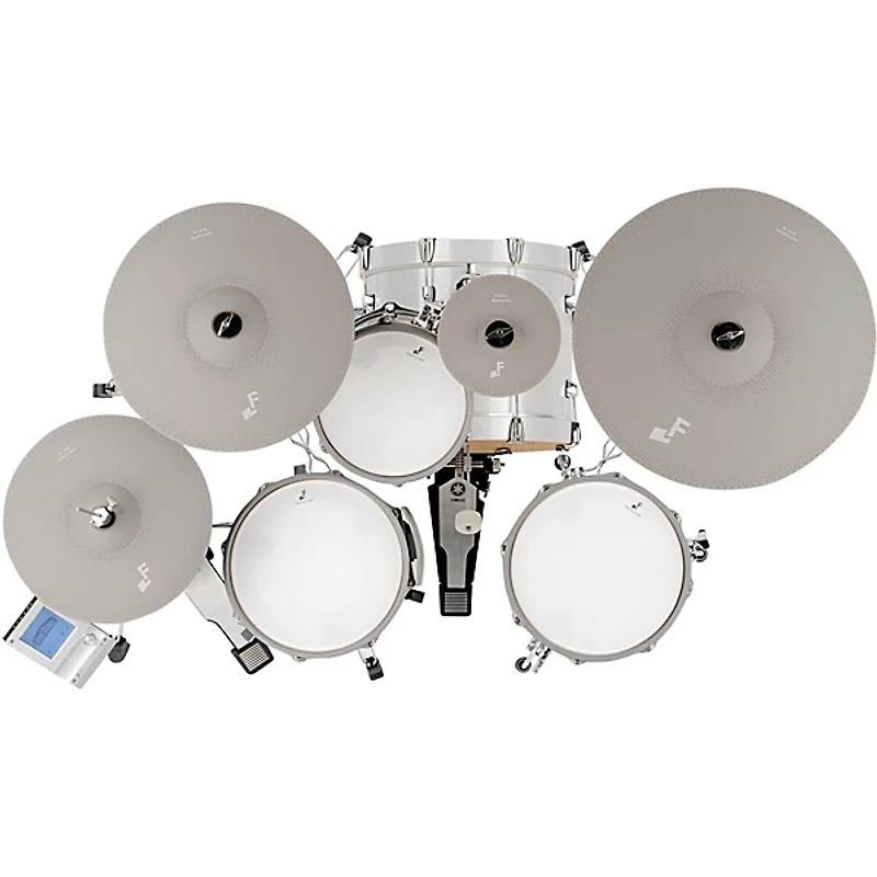 EFNOTE 5 Acoustic Designed Electronic Drum Set White Sparkle