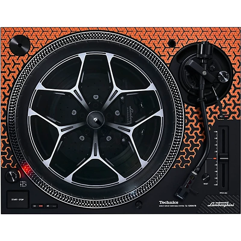 Technics SL-1200M7B Special Edition Lamborghini Direct Drive Turntable System Orange