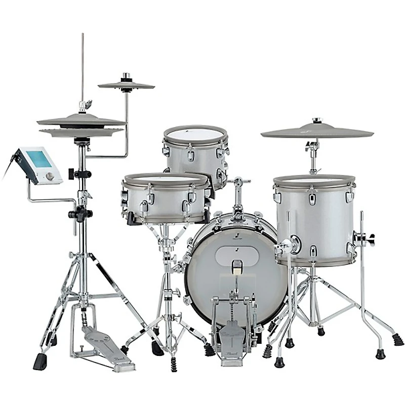 EFNOTE mini Acoustic Designed Electronic Drum Set White Sparkle