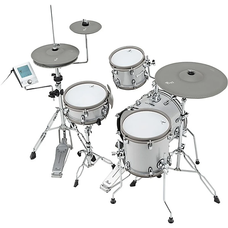EFNOTE mini Acoustic Designed Electronic Drum Set White Sparkle