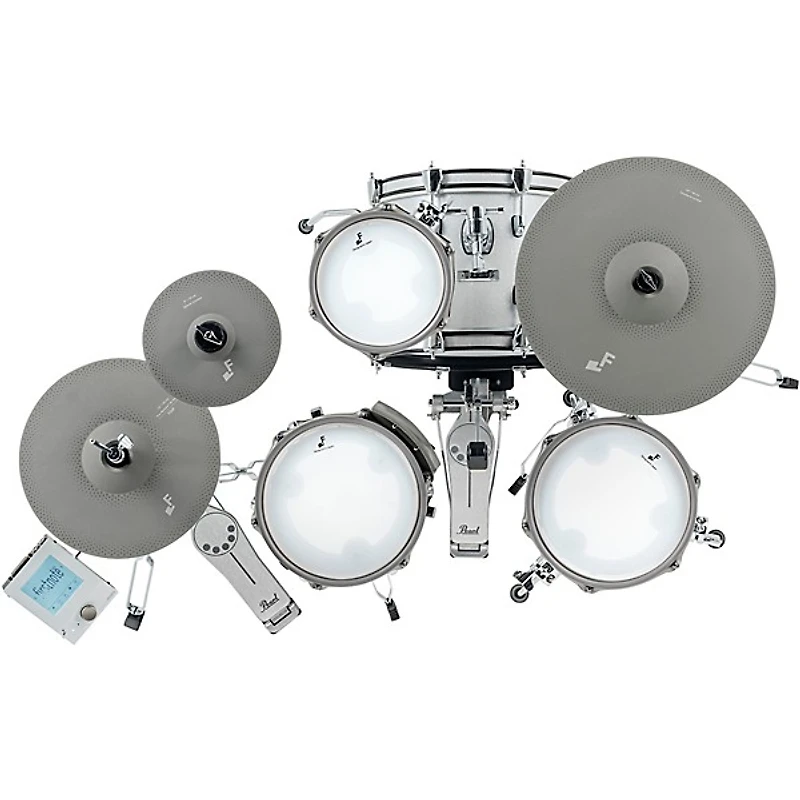 EFNOTE mini Acoustic Designed Electronic Drum Set White Sparkle
