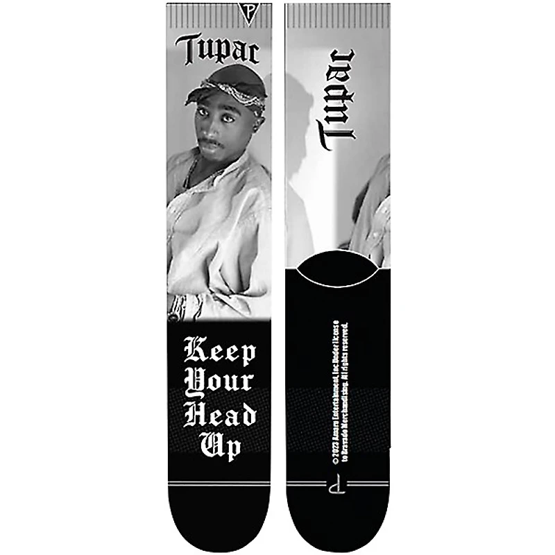 Perri's Perri's Tupac Keep Your Heads Up Socks Black