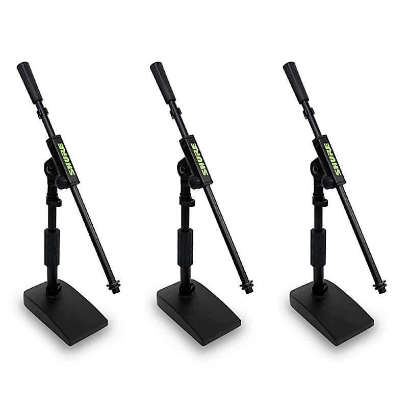 Shure Shure Compact Low-Profile Mic Stand With Single-Section Boom 3-Pack