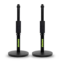Shure Shure Round 6" Base Desktop Mic Stand With Standard Height-Adjustable Twist Clutch 2-Pack