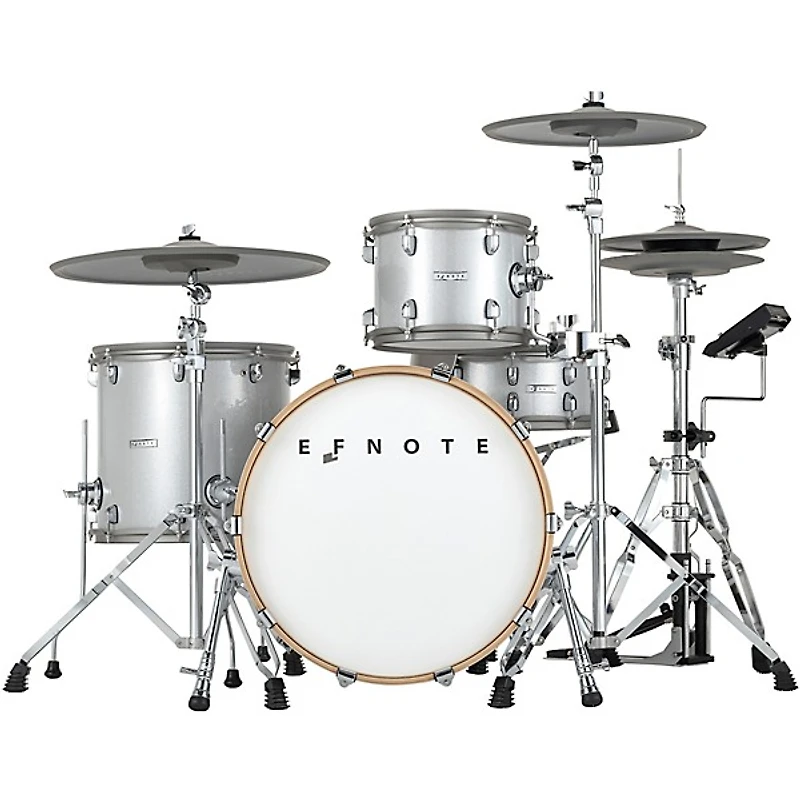 EFNOTE 7 Acoustic Designed Electronic Drum Set White Sparkle