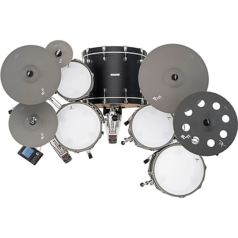 EFNOTE 7X Acoustic-Designed Electronic Drum Set - Black Oak Wrap