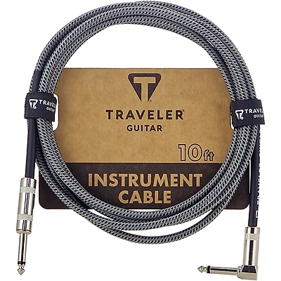 Traveler Guitar Traveler Guitar Braided Straight to Angle Instrument Cable