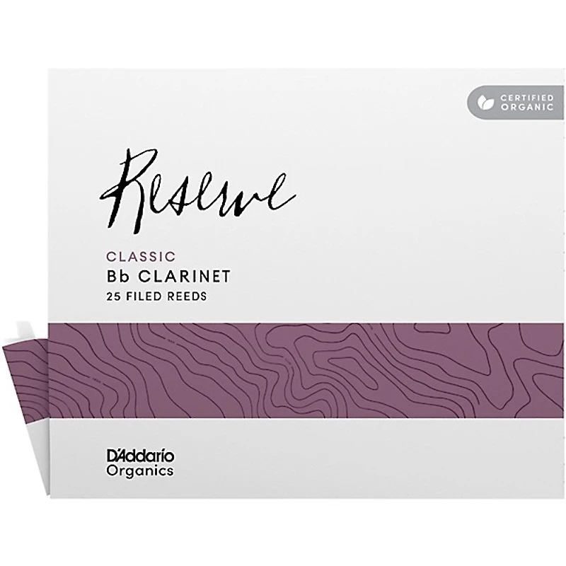 D'Addario Woodwinds Organic Reserve Classic Bb Clarinet Reeds