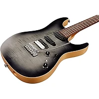 Ibanez TQM2 Tom Quayle Signature Electric Guitar Charcoal Black Burst Flat