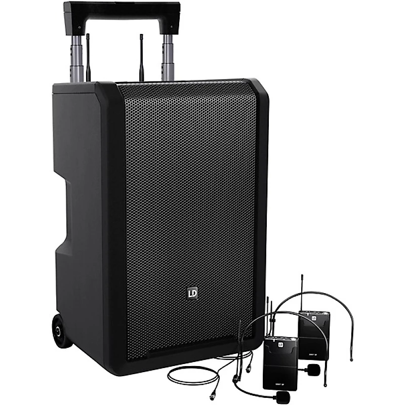 LD Systems ANNY 10 Portable Battery-Powered Speaker With Dual Wireless Headset Mics B5.1