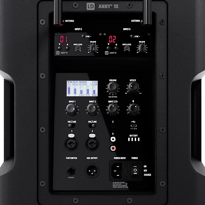 LD Systems ANNY 10 Portable Battery-Powered Speaker With Dual Wireless Headset Mics B5.1