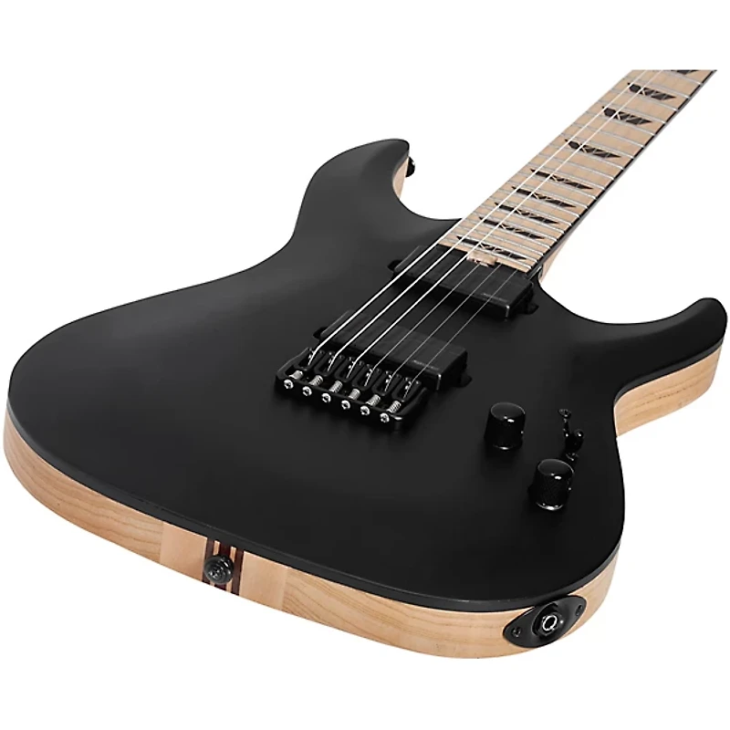Schecter Guitar Research C-1 SLS Custom Maple Fingerboard Electric Guitar Satin Black