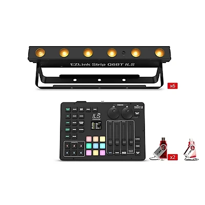 CHAUVET DJ EZLink Strip Q6BT ILS and ILS Command Bundle